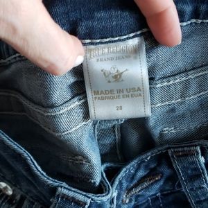 Size 28 saddle stitch womens jeans